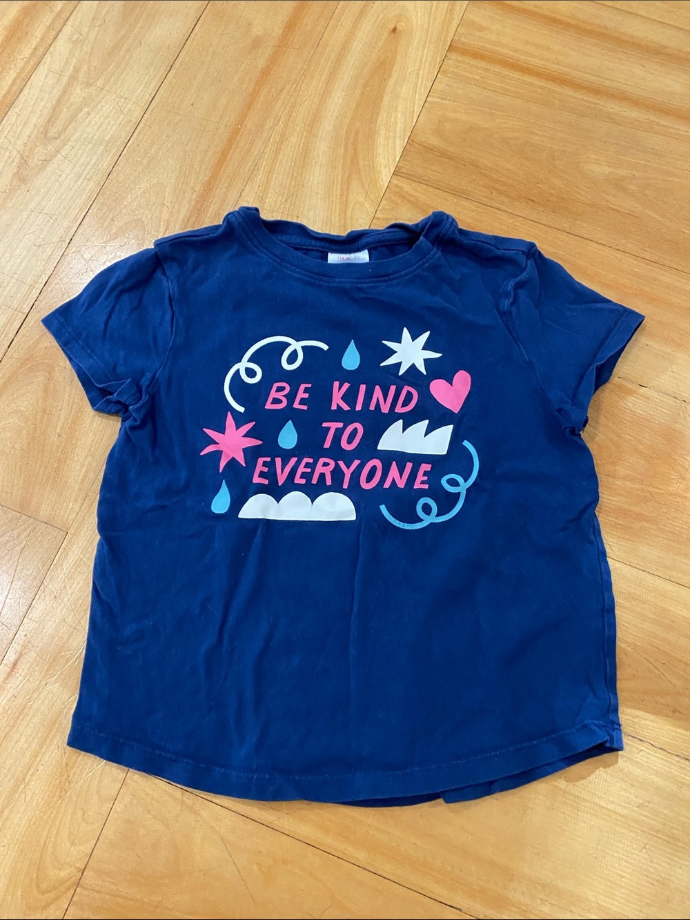 Hanna Andersson Navy Short-Sleeve Tee with Colorful Graphic